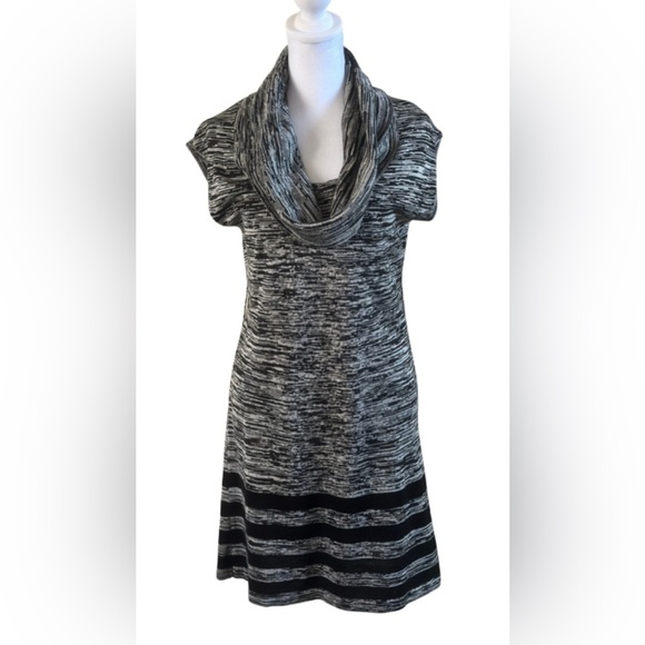 Candie's Black and Gray Cowl Neck Sweater - Picture 1 of 5